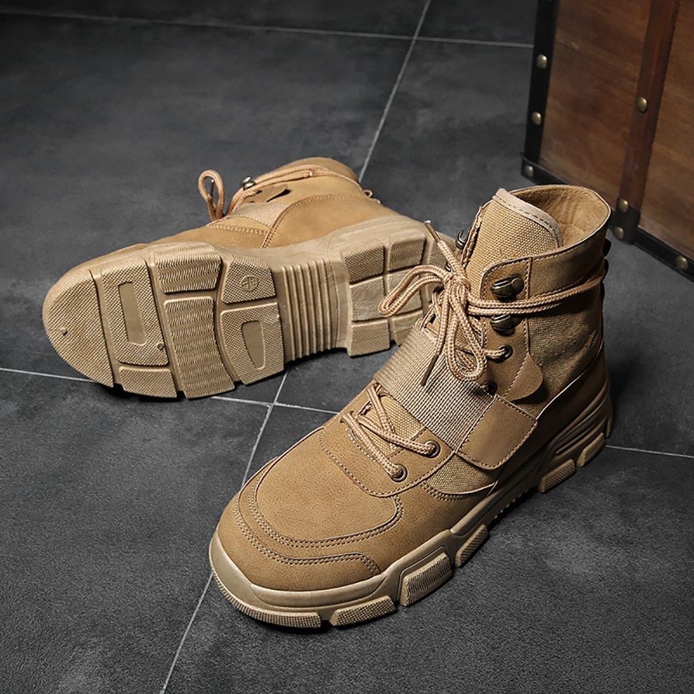 S2802 Men's Casual Martin Boots Sports Shoes Rubber Sole EU39.5 - Khaki
