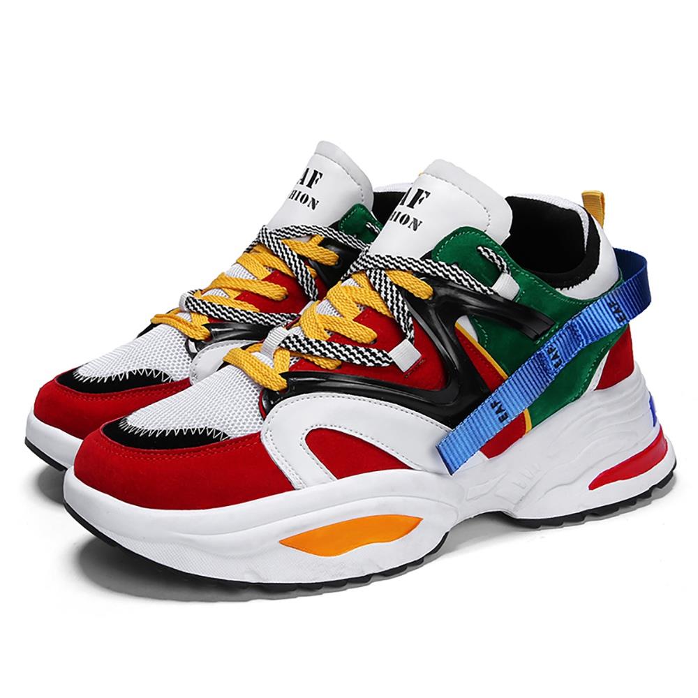 Men S Chunky Sneakers Fashion Athletic Shoes Eu42 White
