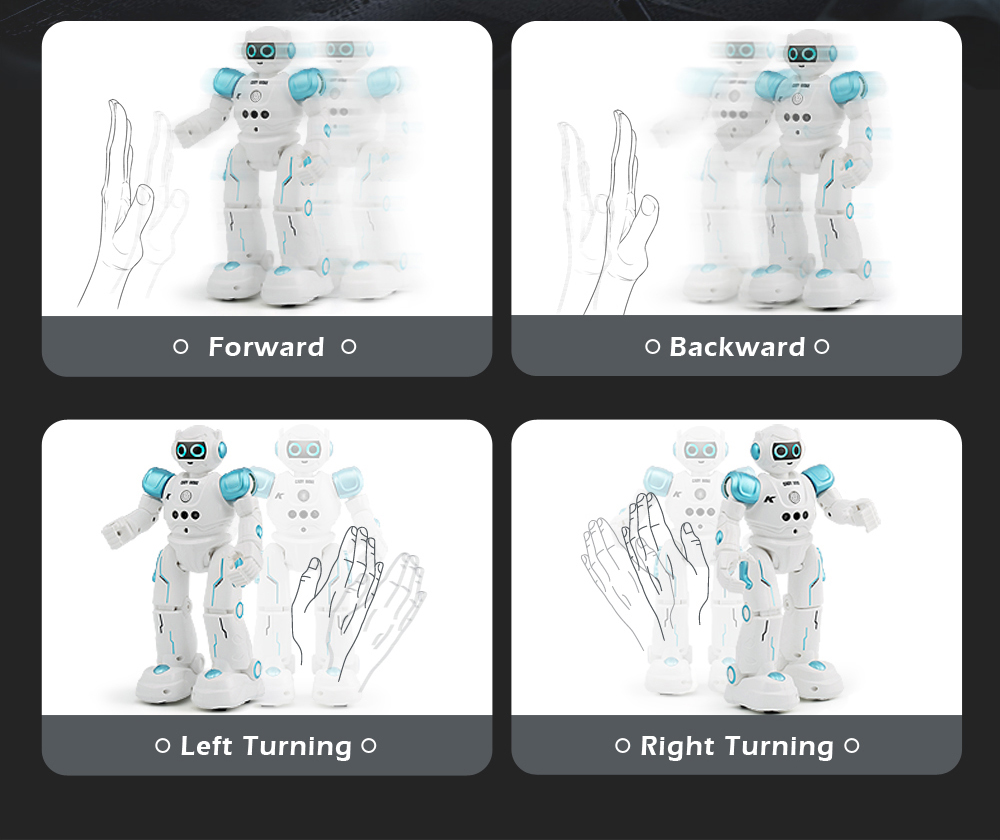 JJRC R11 Cady Wike Programmable Dancing RC Robot Gesture Sensor Obstacle Avoidance Kids Toys - Blue