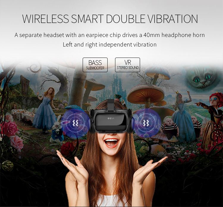 BOBOVR Z5 Wireless Version 3D VR Headset Virtual Reality Glasses  FOV120 Support IOS/Android - Black