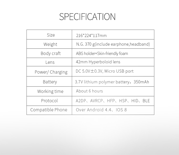 BOBOVR Z5 Wireless Version 3D VR Headset Virtual Reality Glasses  FOV120 Support IOS/Android - Black