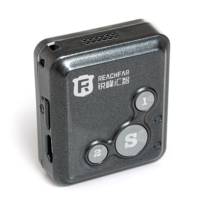 REAGHFAR RF-V16 Mini Personal Locator GPS Real Time Tracker SOS Communicator - Black + Grey