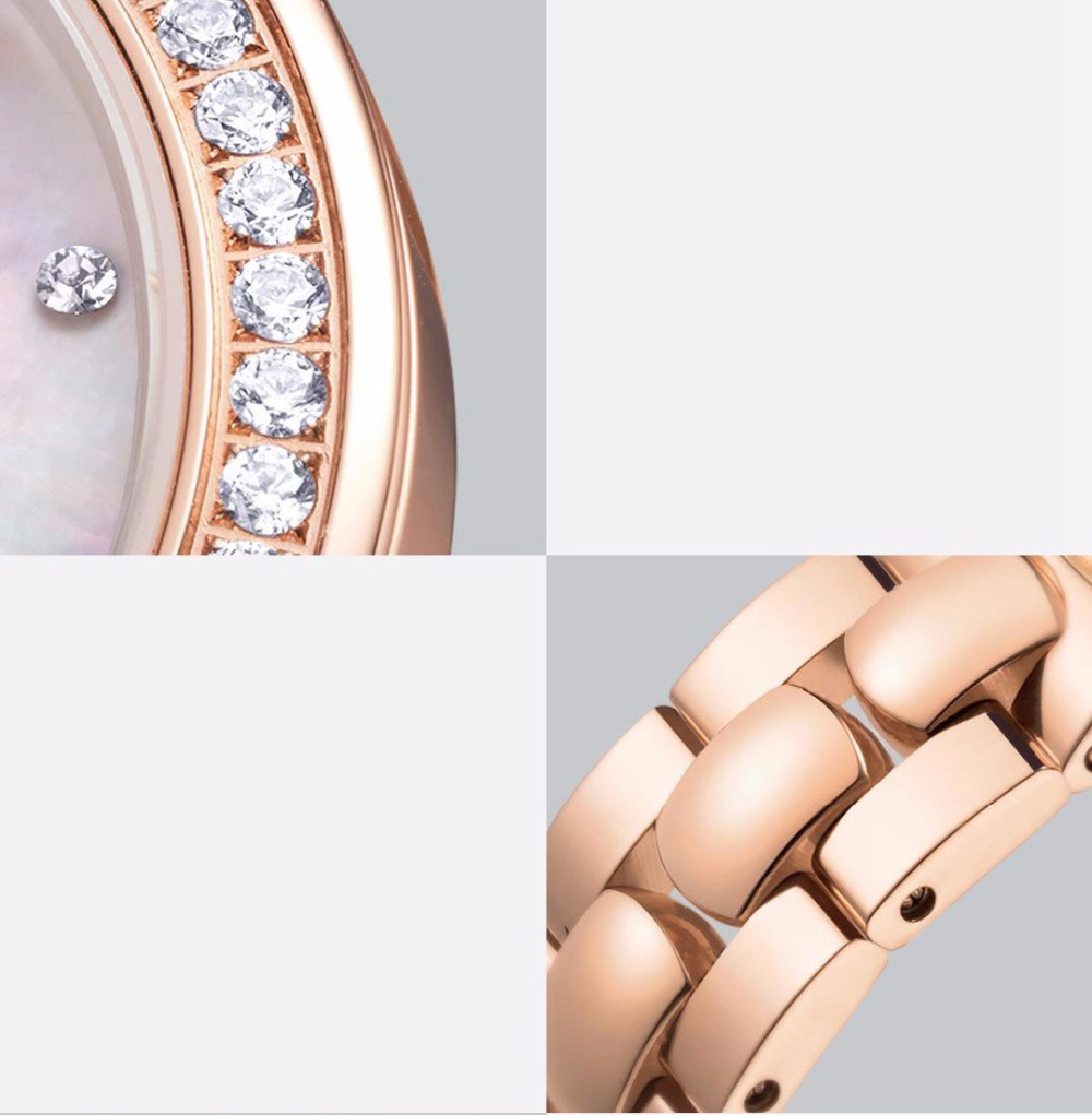 Xiaomi Youpin TwentySeventeen Women's Crystal Quartz Watch - Rose Gold