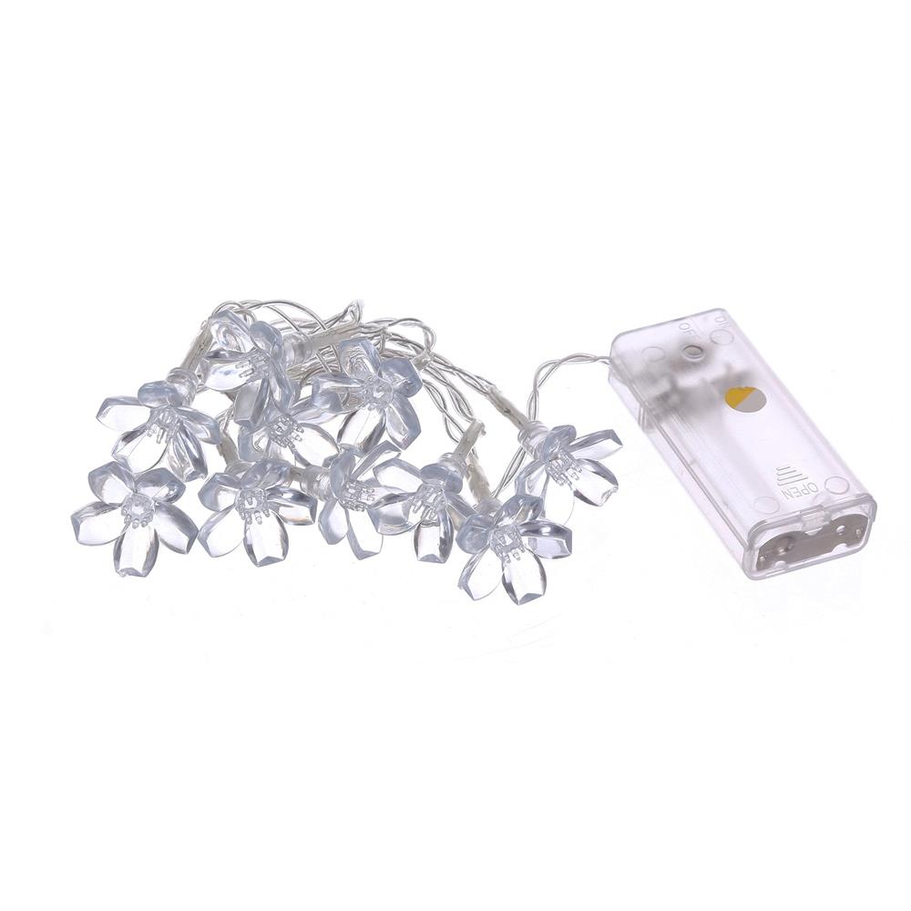 10PCS Plum Blossoms LED Bulbs String Floral Lights Multicolor