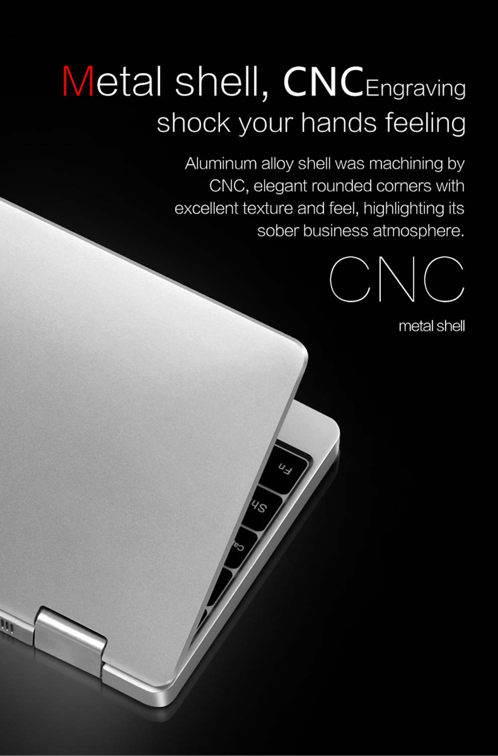 One Netbook One Mix 2S Yoga Pocket Laptop Intel Core M3-8100Y Dual Core Touch ID 7" IPS Screen 1920*1200 Windows 10 8GB DDR3 256GB PCI-E SSD - Silver