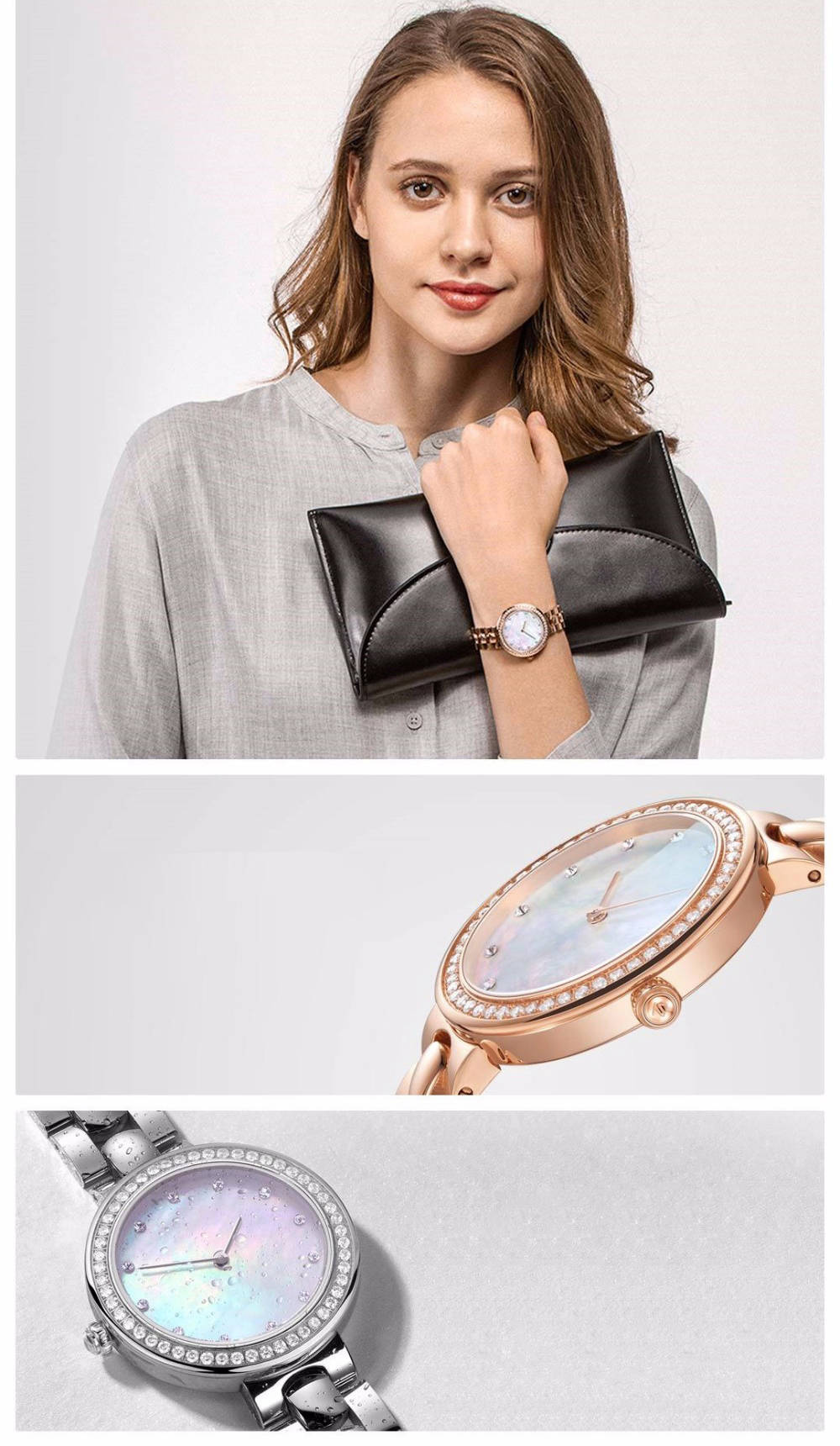 Xiaomi Youpin TwentySeventeen Women's Crystal Quartz Watch - Rose Gold