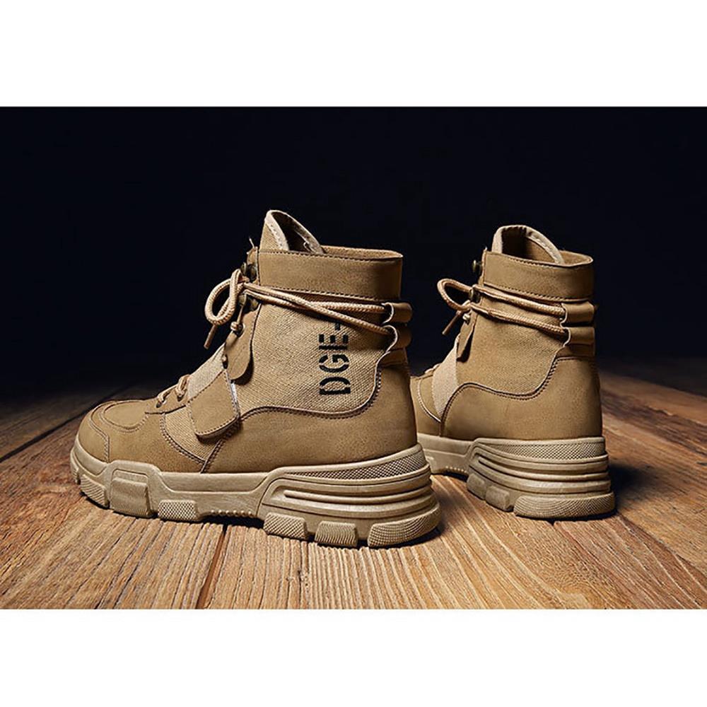S2802 Men's Casual Martin Boots Sports Shoes Rubber Sole EU39.5 - Khaki