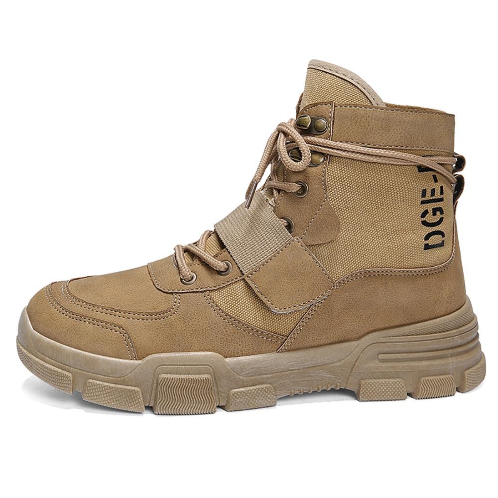 S2802 Men's Casual Martin Boots Sports Shoes Rubber Sole EU39.5 - Khaki