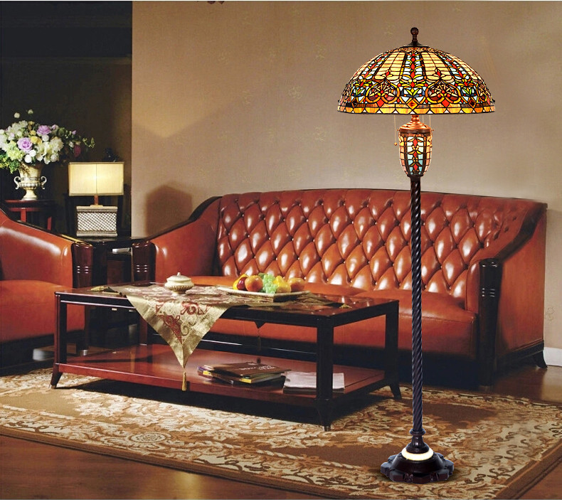 Fumat Tiffany Style Baroque Floor Lamp