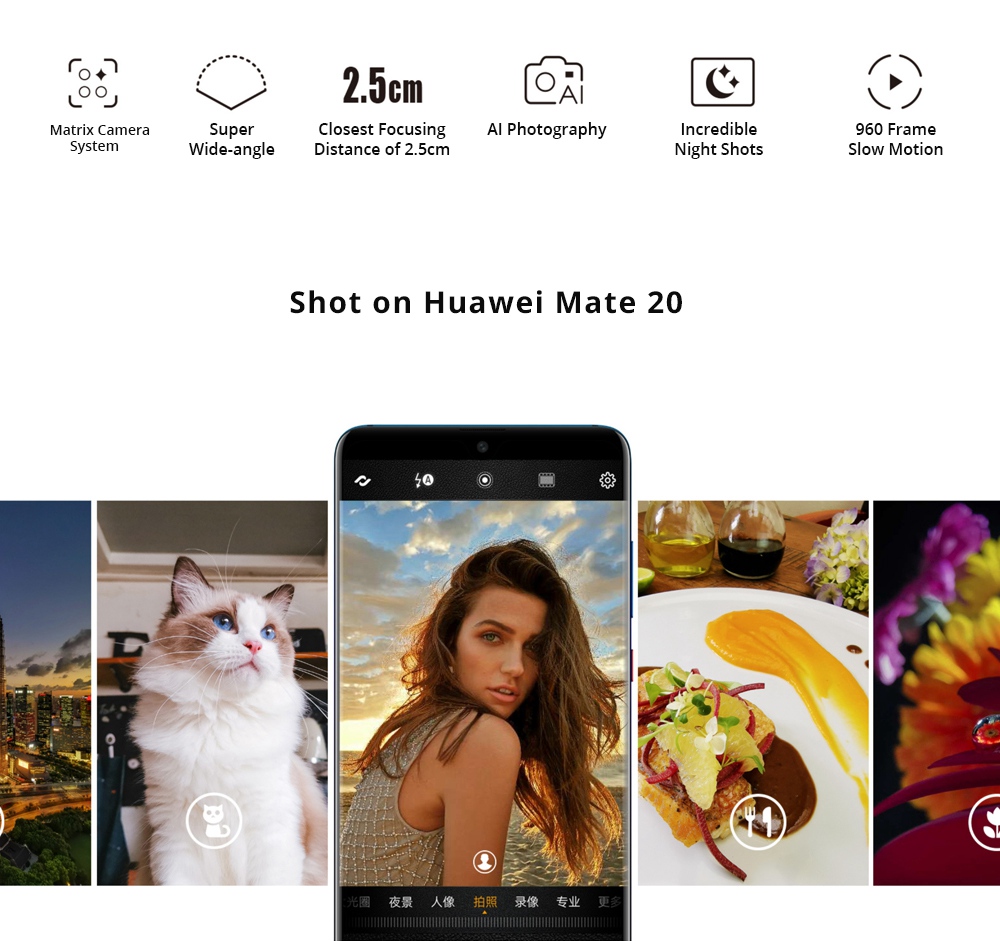 HUAWEI Mate 20 Pro 6.39 Inch 4G LTE Smartphone Kirin 980 8GB 128GB 40.0MP+20.0MP+8.0MP Triple Rear Cameras EMUI 9 Type-C NFC IR Remote Control - Bright Black