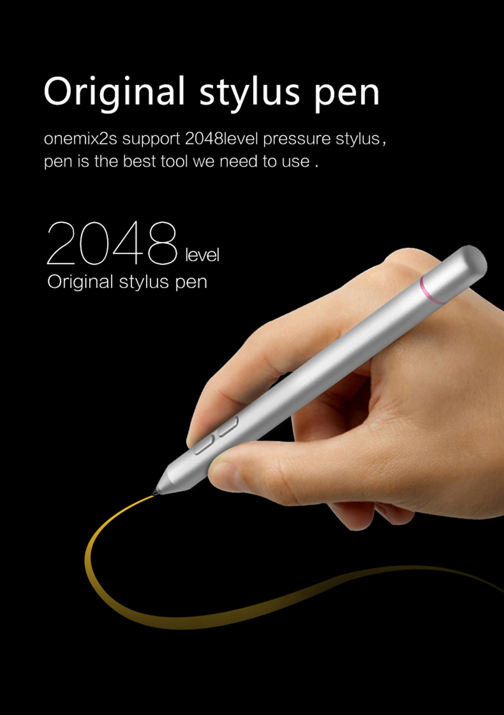 One Netbook One Mix 2S Yoga Pocket Laptop Intel Core M3-8100Y Dual Core Touch ID 7" IPS Screen 1920*1200 Windows 10 8GB DDR3 256GB PCI-E SSD - Silver