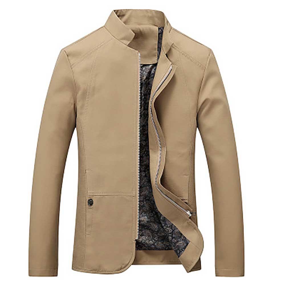 men-s-stand-collar-slim-fit-zipper-jacket-khaki