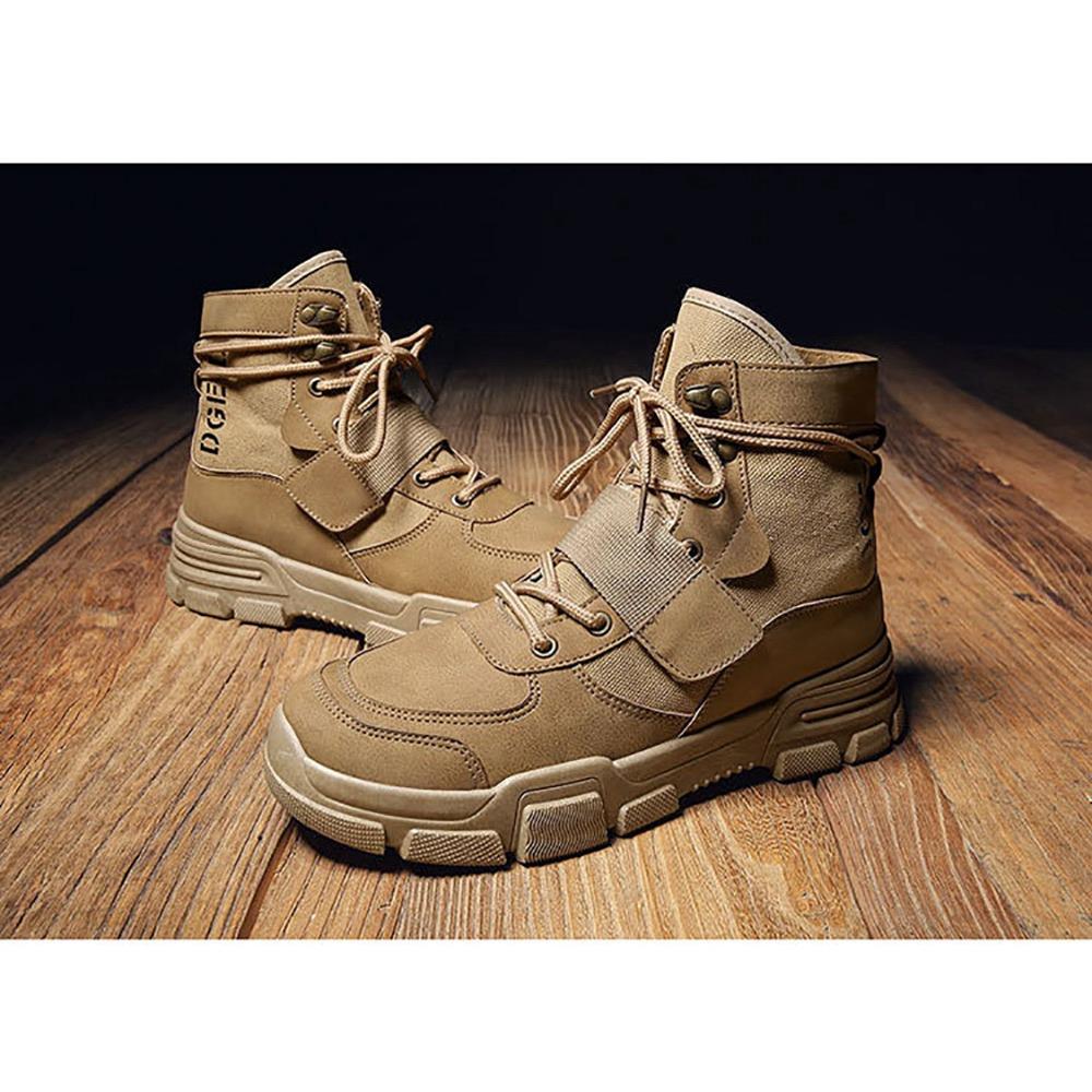 S2802 Men's Casual Martin Boots Sports Shoes Rubber Sole EU39.5 - Khaki