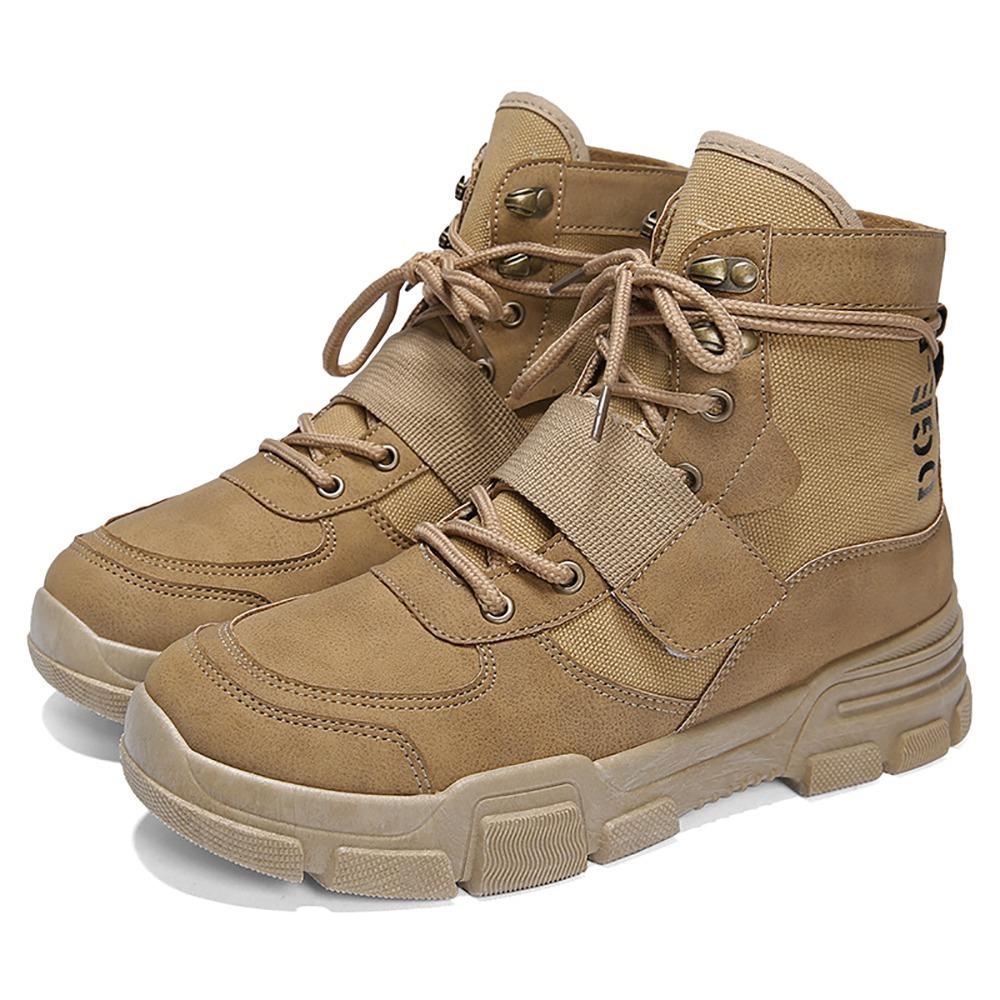 S2802 Men's Casual Martin Boots Sports Shoes Rubber Sole EU39.5 - Khaki