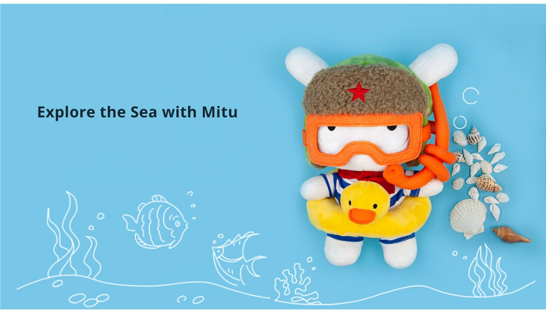 XIAOMI Yellow Stuffed Plush Toy Classic MITU Diver Gift