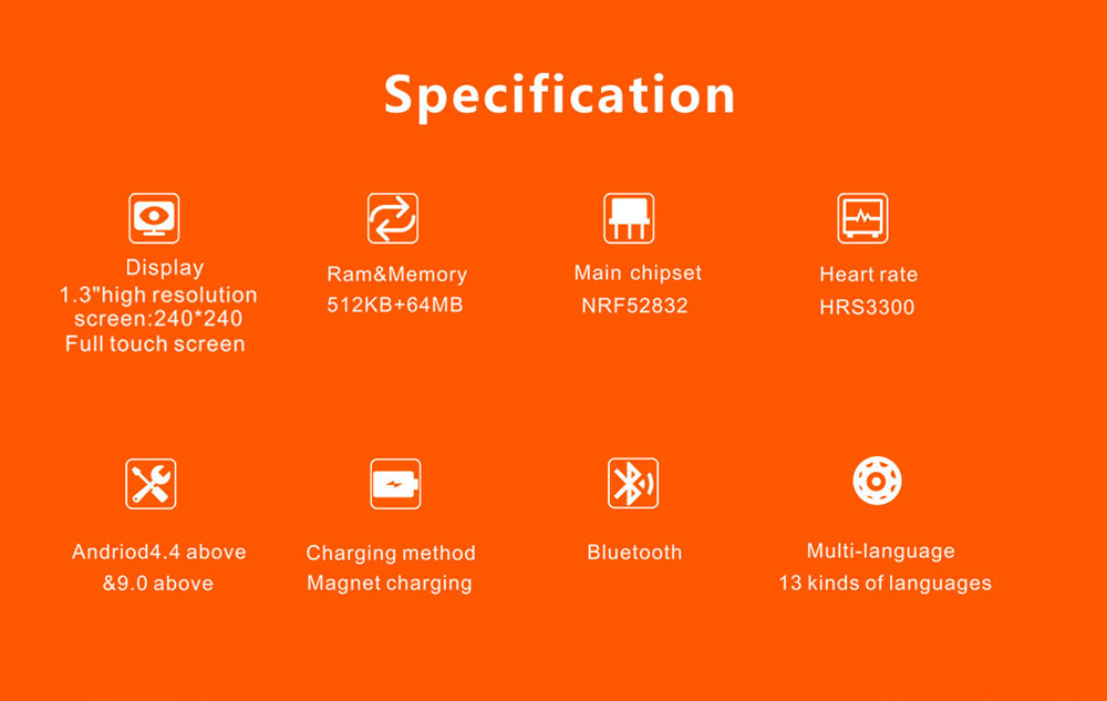 K6 Sports Smart Watch 1.3 Inch IPS Screen Heart Rate / Blood Pressure Monitor IP68 Waterproof - Black Case + Steel Strap