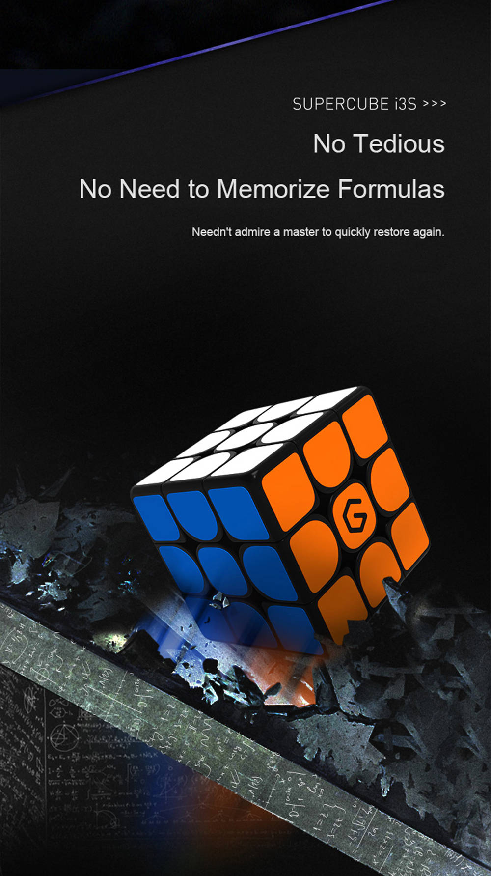 Xiaomi Giiker Super Square Magic Cube i3S Bluetooth APP Intelligent Teaching Smooth Racing Third-order Magnetic Force - Multi