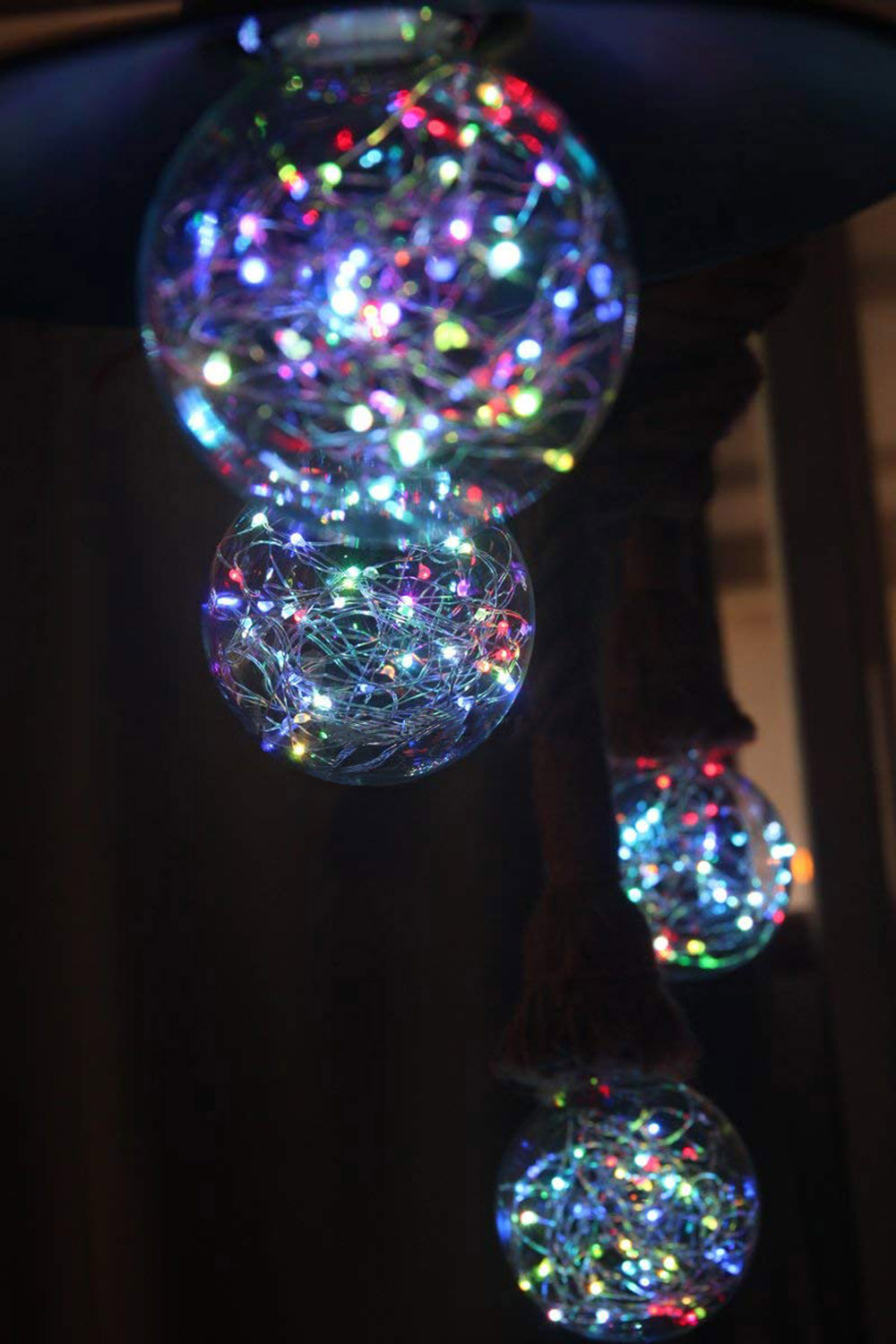 Edison G95 Gypsophila E26 Decorative Bulb Led Copper Wire Bulbs Christmas Decoration Lights -RGB