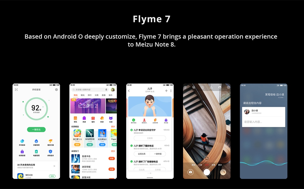 Meizu Note 8 6.0 Inch 4G LTE Smartphone Snapdragon 632 4GB 64GB 12.0MP+5.0MP Dual Rear Cameras Android 8.1 Face ID Fast Charge - Black