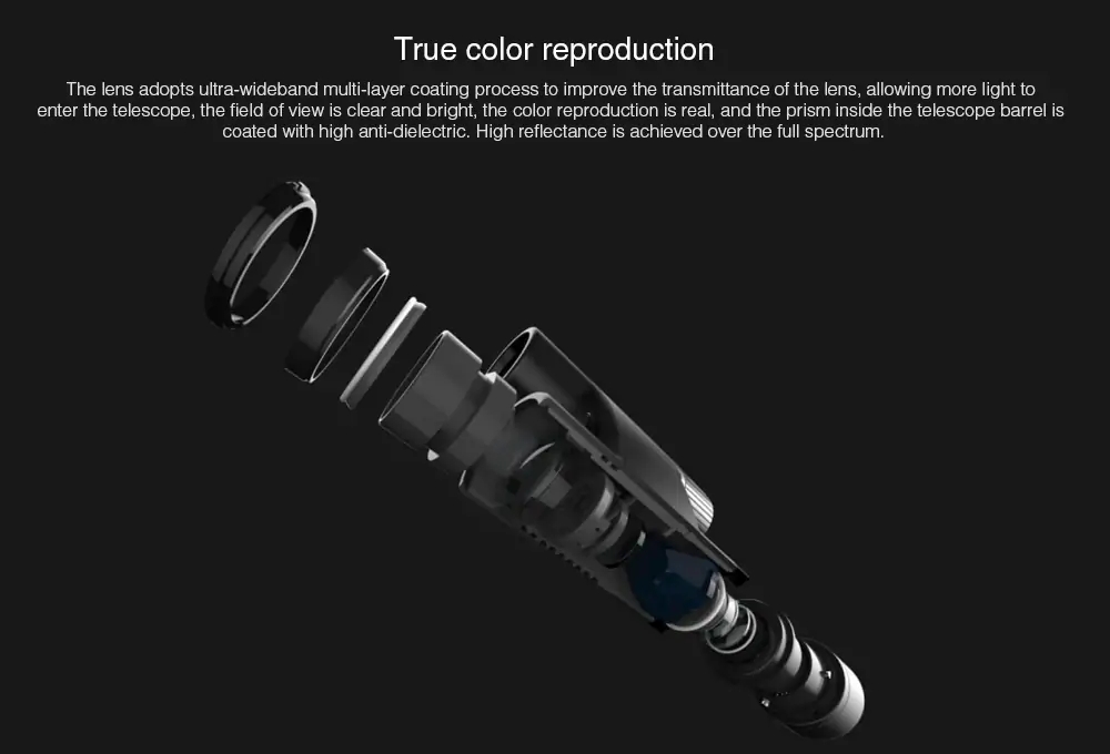 Xiaomi Beebest Portable X8 HD Binocular Telescope Black