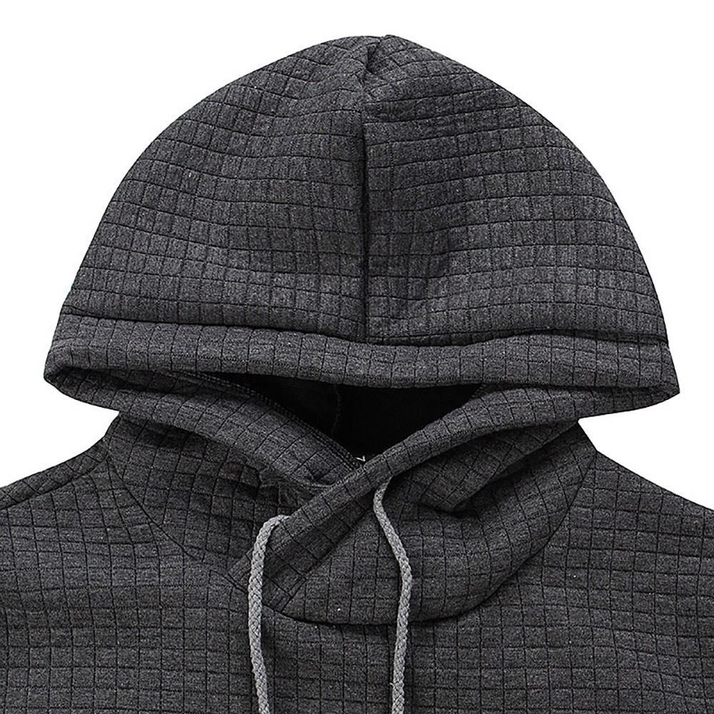Herren, Basic, Winter warmer, langärmliger Grid Hoodie (Sweatshirt Outwear Sweater, Größe 39XL) Dunkelgrau Herren, Basic, Winter warmer, langärmliger Grid Hoodie (Sweatshirt Outwear Sweater, Größe 39XL) Dunkelgrau