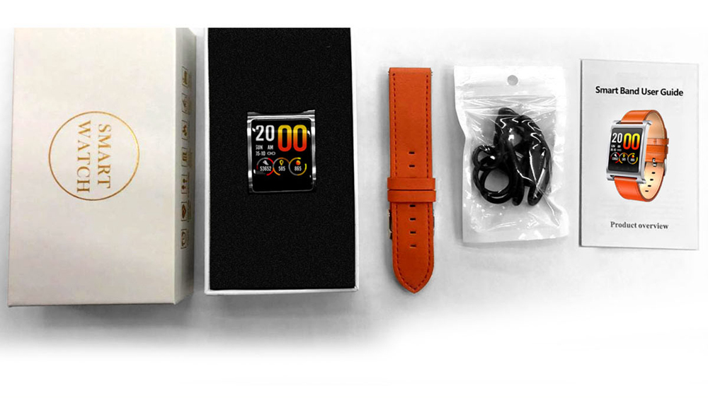 K6 Sports Smart Watch 1.3 Inch IPS Screen Heart Rate / Blood Pressure Monitor IP68 Waterproof - Black Case + Steel Strap