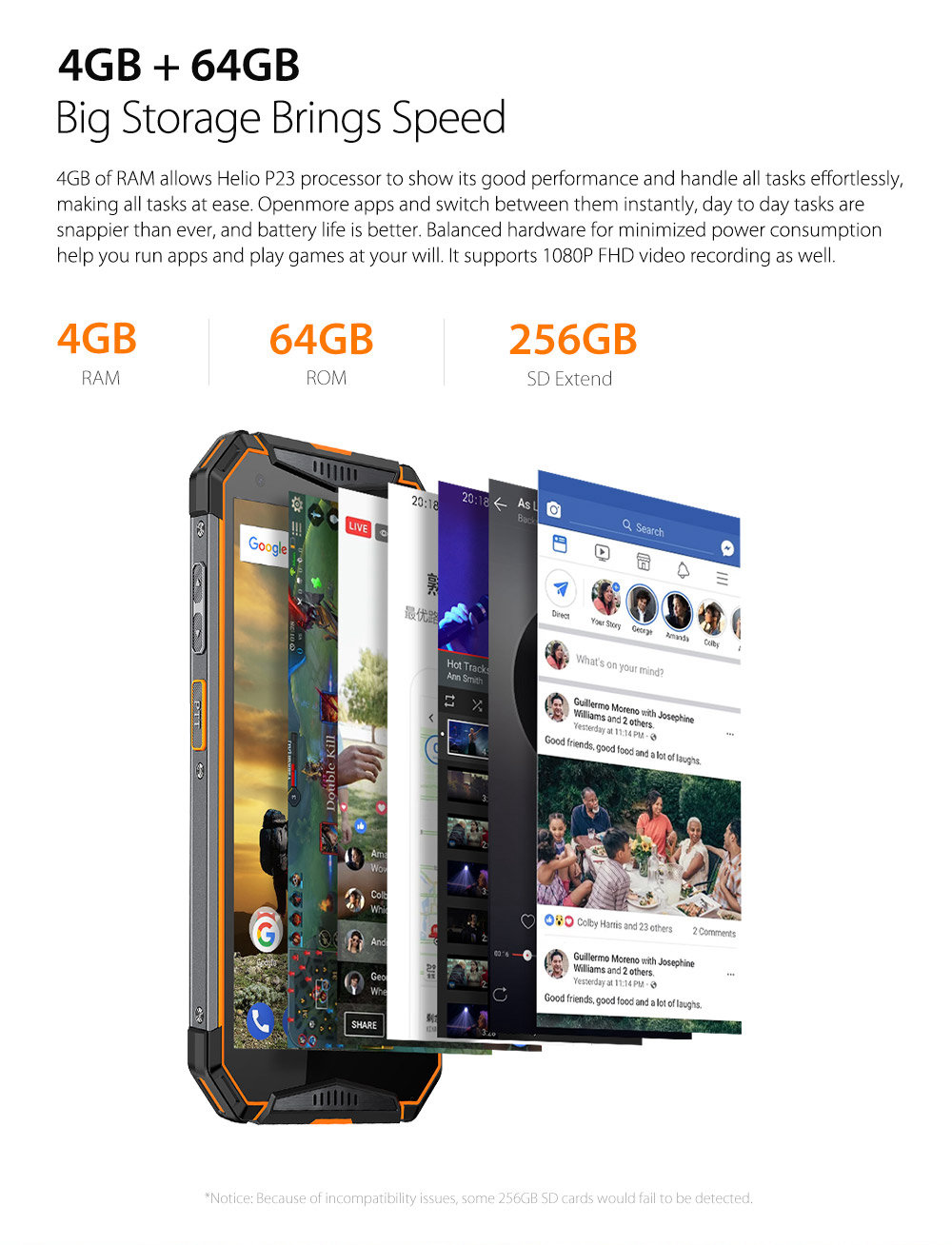[HK Stock]Ulefone Armor 3 5.7 Inch 4G LTE Smartphone FHD+ Screen MT6763T 4GB 64GB 21.0MP Rear Camera Android 8.1 IP68 NFC 10300mAh Fast Charge - Orange