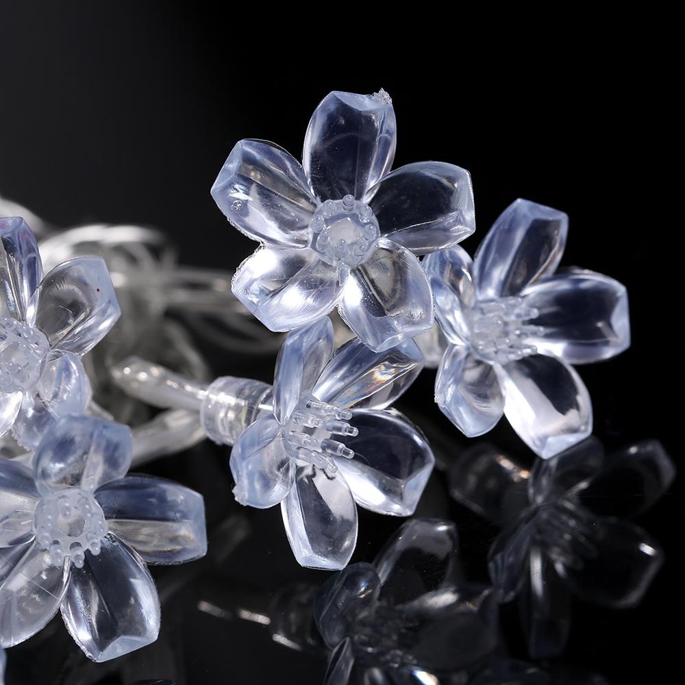 10PCS Plum Blossoms LED Bulbs String Floral Lights for Party Garden Decoration (1.2 Meter) - Multi-color