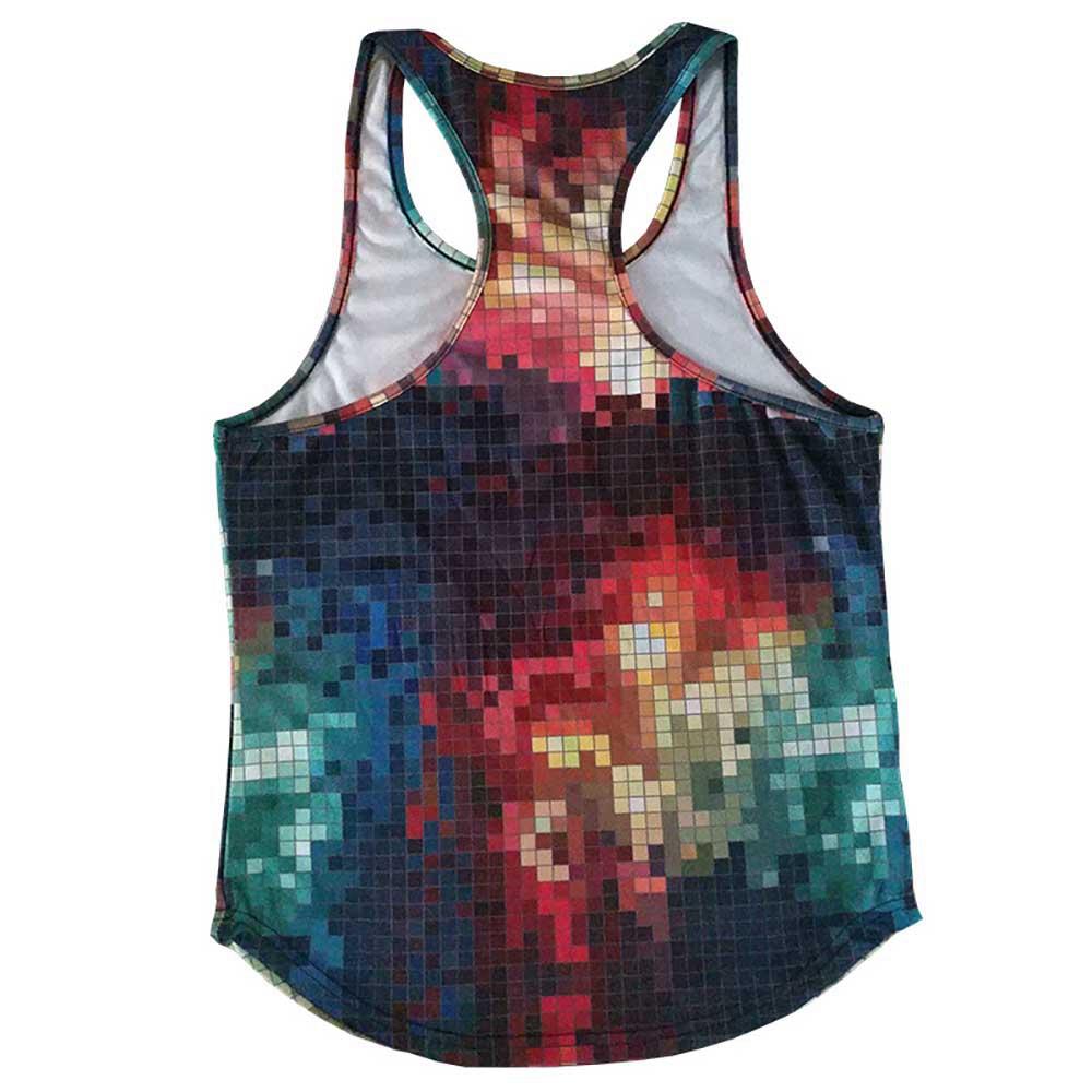 Men Sports Fitness Breathable Slim Vest Size M - Lattice