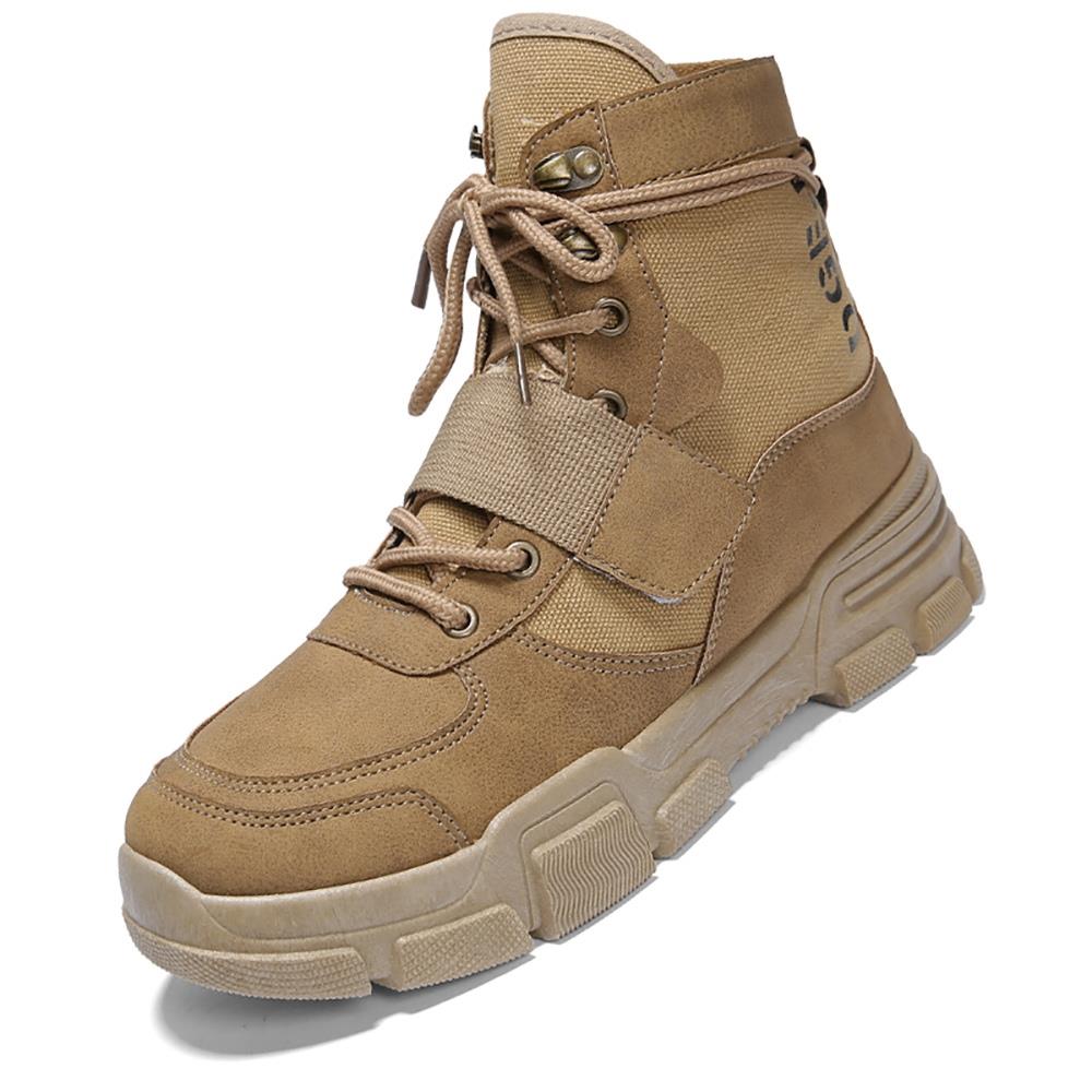 S2802 Men's Casual Martin Boots Sports Shoes Rubber Sole EU39.5 - Khaki