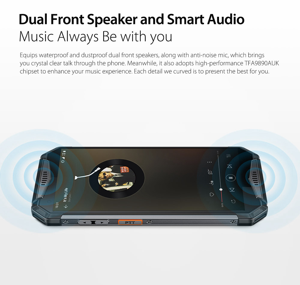 [HK Stock]Ulefone Armor 3 5.7 Inch 4G LTE Smartphone FHD+ Screen MT6763T 4GB 64GB 21.0MP Rear Camera Android 8.1 IP68 NFC 10300mAh Fast Charge - Black