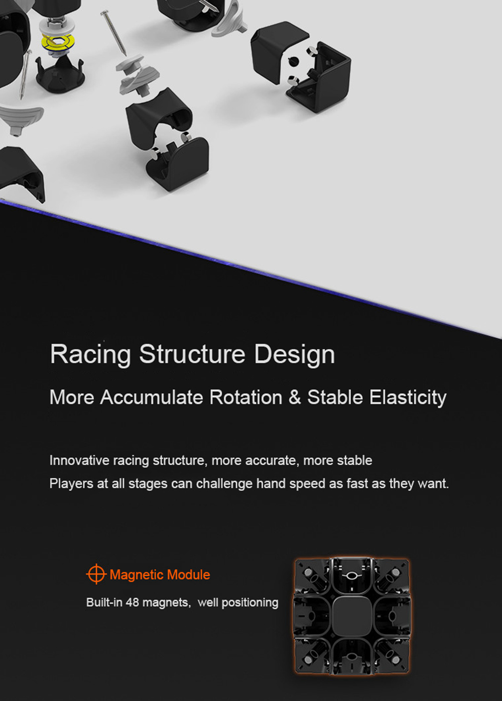 Xiaomi Giiker Super Square Magic Cube i3S Bluetooth APP Intelligent Teaching Smooth Racing Third-order Magnetic Force - Multi