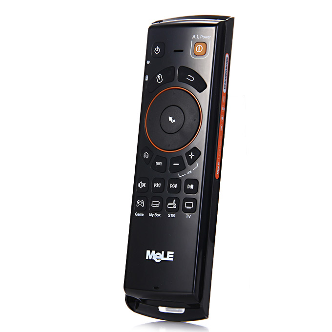 MeLE F10 Deluxe 2.4GHz Wireless Fly Air Mouse Keyboard Gamen Controller 6 Axial Gyro IR Learning for Android PC TV Box - Black