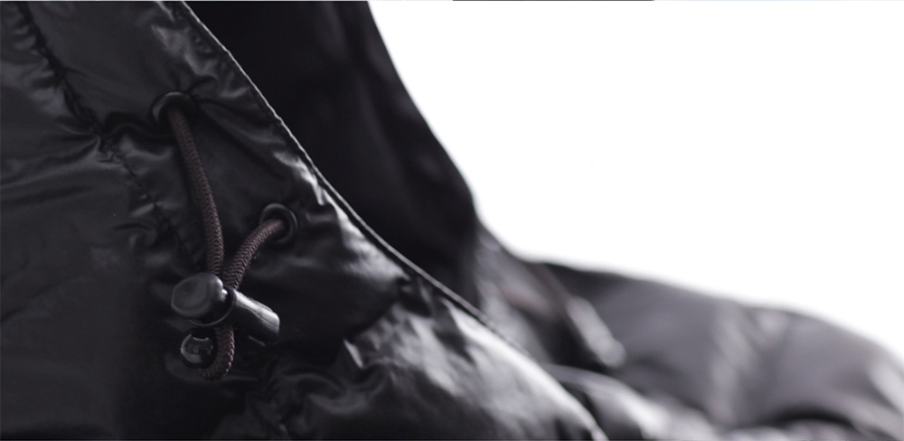 Xiaomi 90Fun Men's Hooded Down Jacket (Lightweight Seamless 90% Goose Down Size S) - Black