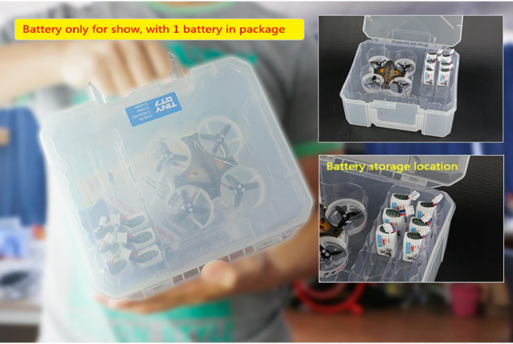 LDARC/Kingkong GT7 Tiny 2S 75mm FPV Racing Drone 150 Degree Camera AC900 Receiver - PNP