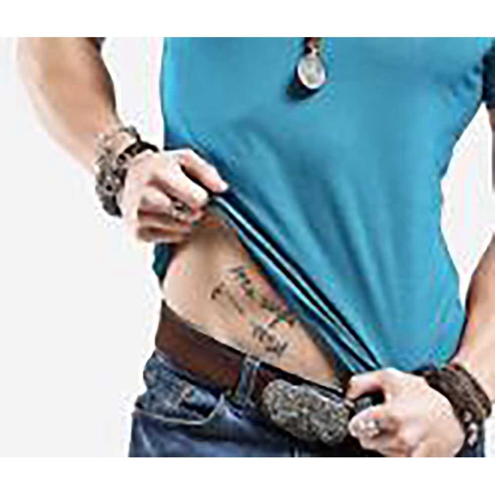 Men Solid Color Casual T-shirt Cotton Crewneck Short Sleeve Size 2XL - Blue