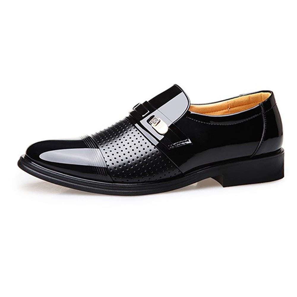 XA003 Men Business Leather Shoes Stylish Comfortable Casual Shoes EU 43.5 - Black