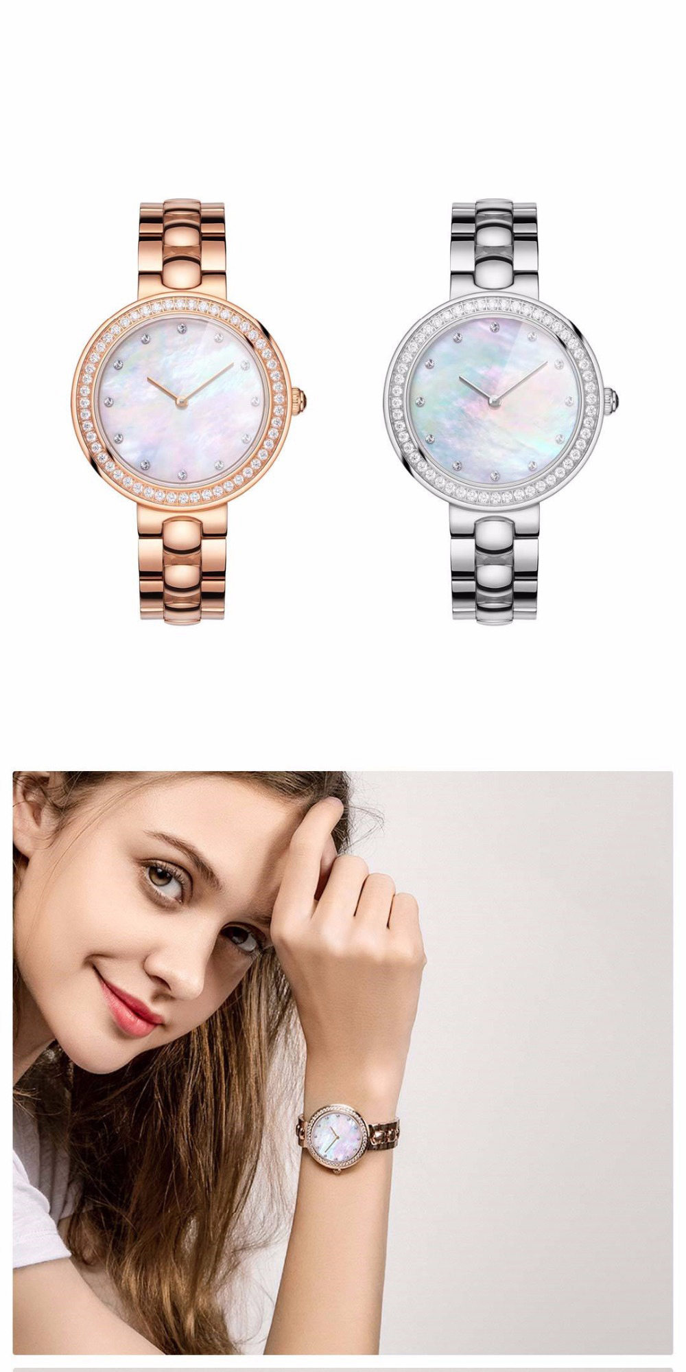 Xiaomi Youpin TwentySeventeen Women's Crystal Quartz Watch - Rose Gold