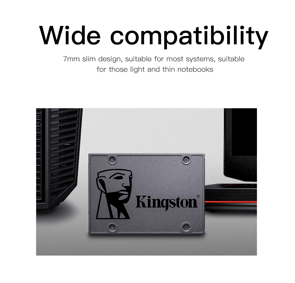 Kingston A400 SSD 240GB SATA 3 2.5 Inch Solid State Drive SA400S37/120G For Desktops And Notebooks - Dark Gray