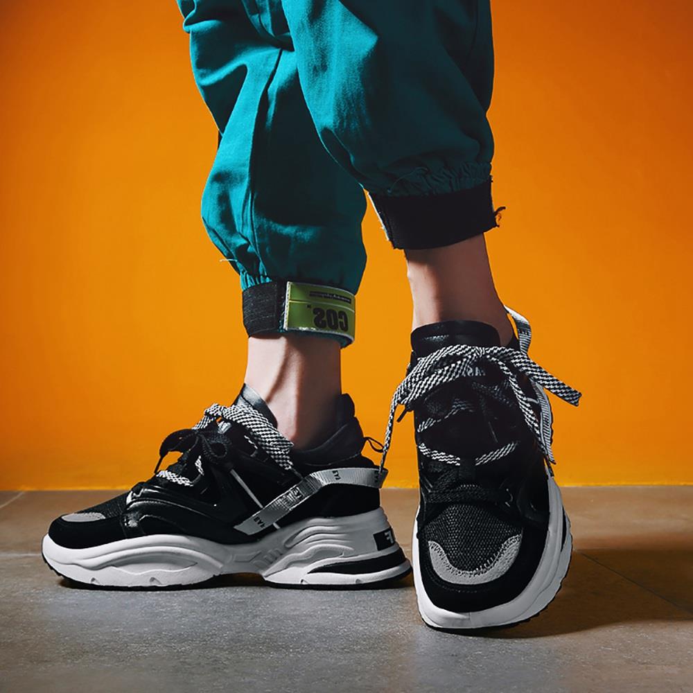 Men's Chunky Sneakers Fashion Athletic Shoes EU40 Black