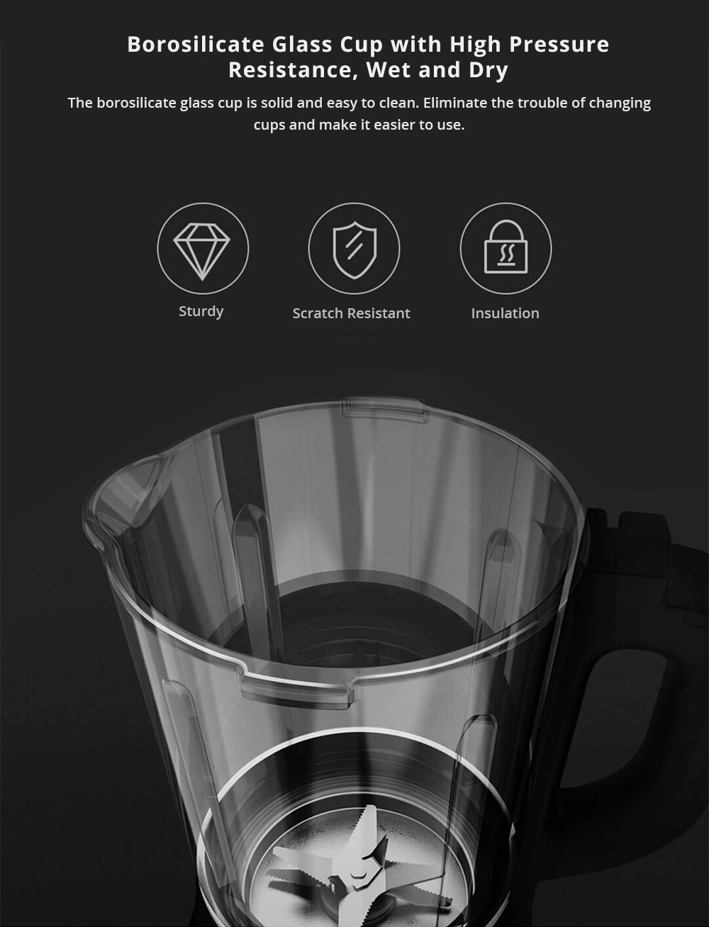 Xiaomi Viomi High-speed Blender Ultra High-speed Automatic Temperature Retention APP Reservation - Black