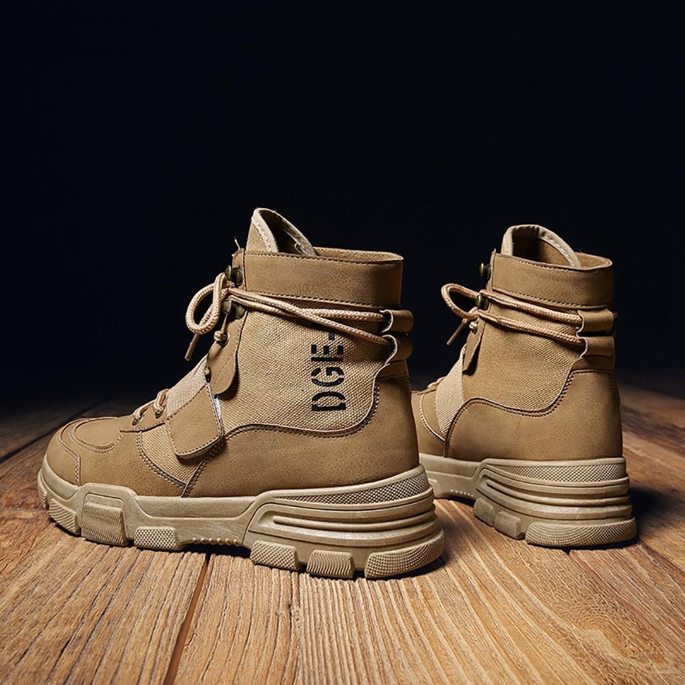 S2802 Men's Casual Martin Boots Sports Shoes Rubber Sole EU39.5 - Khaki