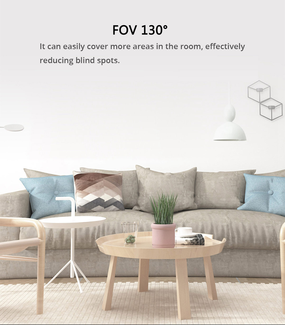 Xiaomi Mijia 1080P FHD Smart IP Camera Dual-band Intercom FOV 130 Degree AI Detection Cloud Storage - White