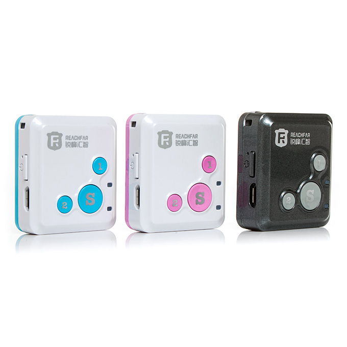 REAGHFAR RF-V16 Mini Personal Locator GPS Real Time Tracker SOS Communicator - Black + Grey