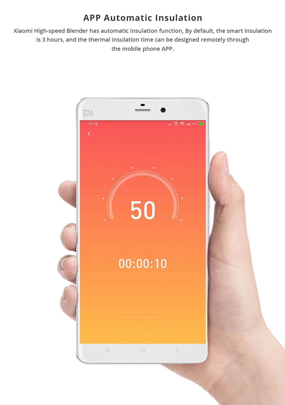 Xiaomi Viomi High-speed Blender Ultra High-speed Automatic Temperature Retention APP Reservation - Black