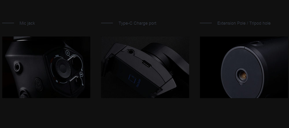 Snoppa Atom 3-Axis Brushless Foldable Handheld Gimbal Stabilizer for Smartphone - Mystery Black