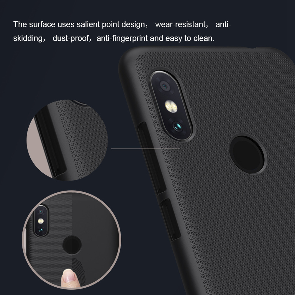 NILLKIN Matte Hard Phone Case for Xiaomi Redmi Note 6 Pro Protective Back Cover - White