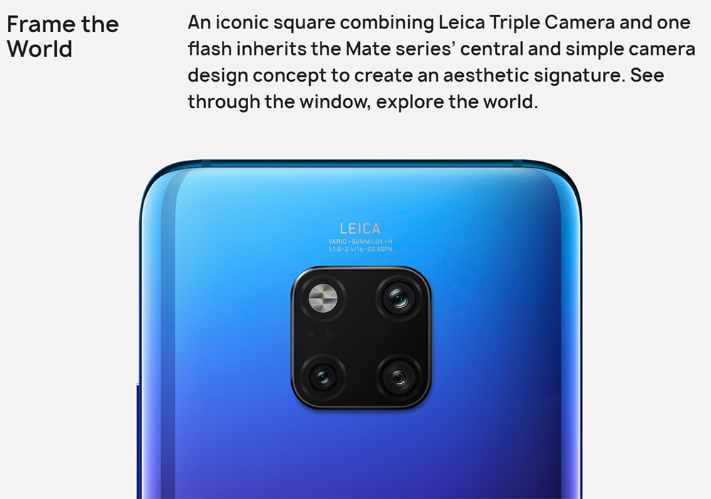 HUAWEI Mate 20 Pro (UD) 6.39 Inch 4G LTE Smartphone Kirin 980 8GB 128GB 40.0MP+20.0MP+8.0MP Triple Rear Cameras EMUI 9 Type-C NFC IR Remote Control - Bright Black