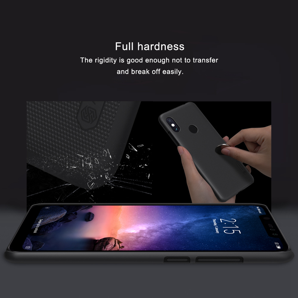 NILLKIN Matte Hard Phone Case for Xiaomi Redmi Note 6 Pro Protective Back Cover - White