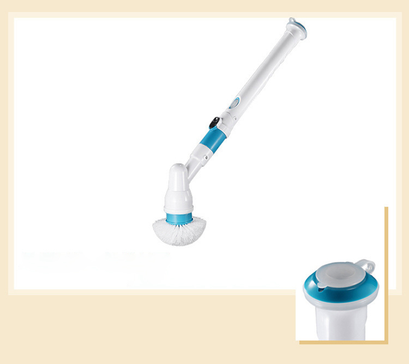 Electric Spin Scrubber Multi-function Automatic Cordless Cleaning Brush Household Cleaning Set - EU Plug